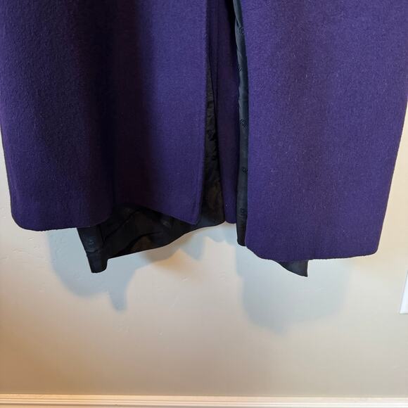 EUC VTG 80s Billi Billycoat Purple Wool Blend Long Overcoat Power Dressing Coat - Picture 12 of 12